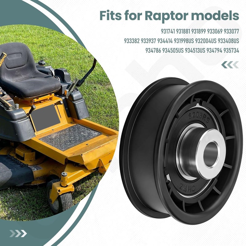 Ohoho 604491 Flat Idler Pulley Compatible with Hustler Raptor 931741 931881 931899 933069 933077 - ID 3/8", OD 2" - Image 4